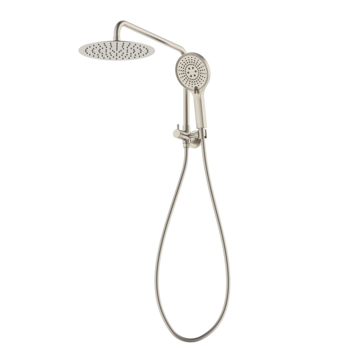 Mondella Resonance 5 Function Hand Shower & 1/2 Twin Shower Set - 420mm - Brushed Nickel - WELS 3 Star 9L/min - SuperSaverAU - view 1