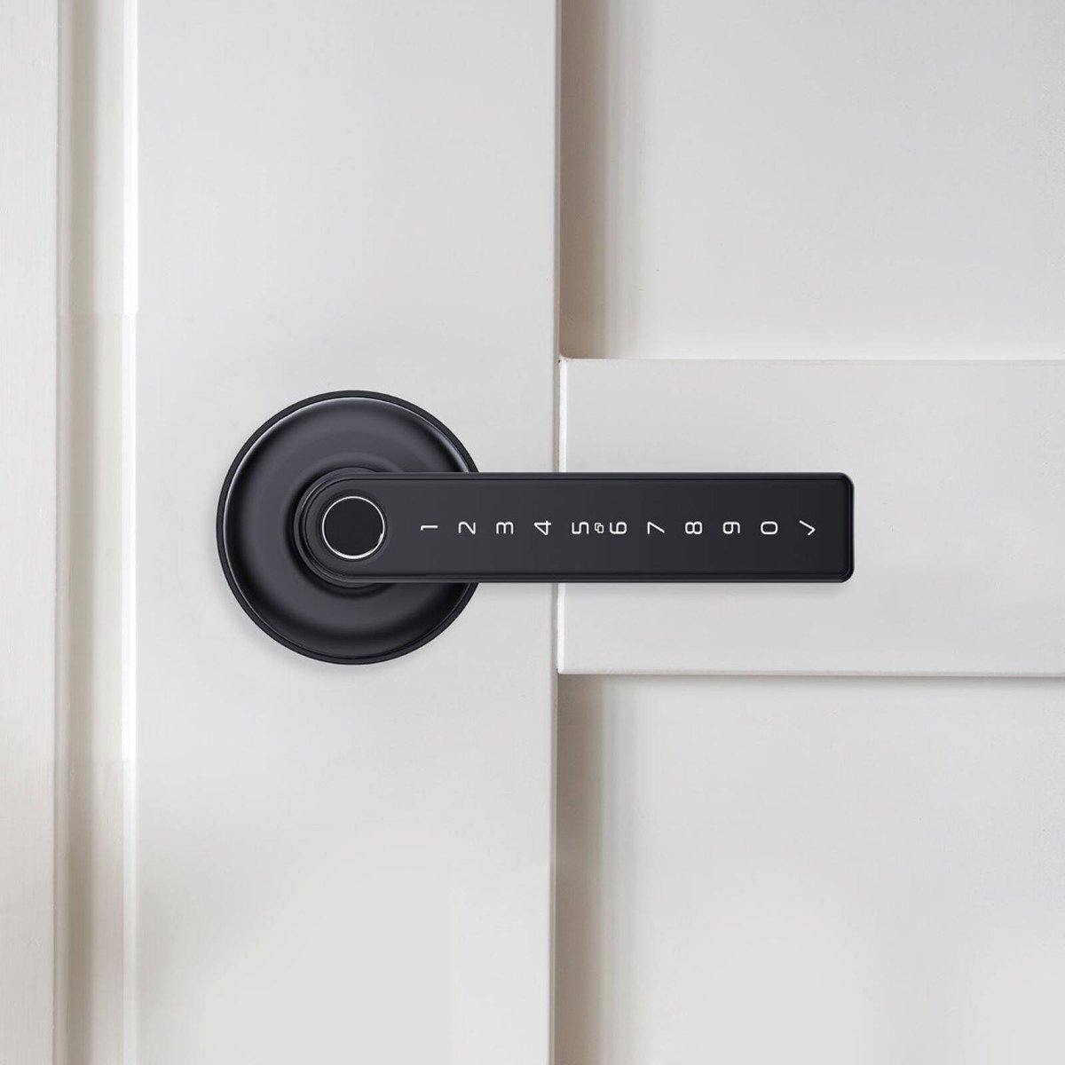 Gainsborough Graphite Mode Smart Lever Lock - RFID, Fingerprint, Keypad - 90mm x 195mm - Secure Access - SuperSaverAU - view 4