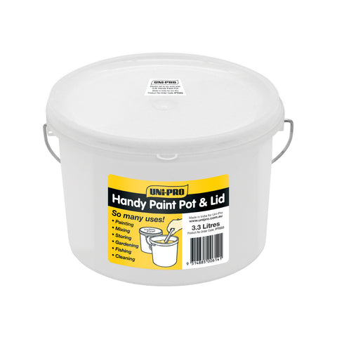 Uni-Pro 3.3L Plastic Paint Pot and Lid