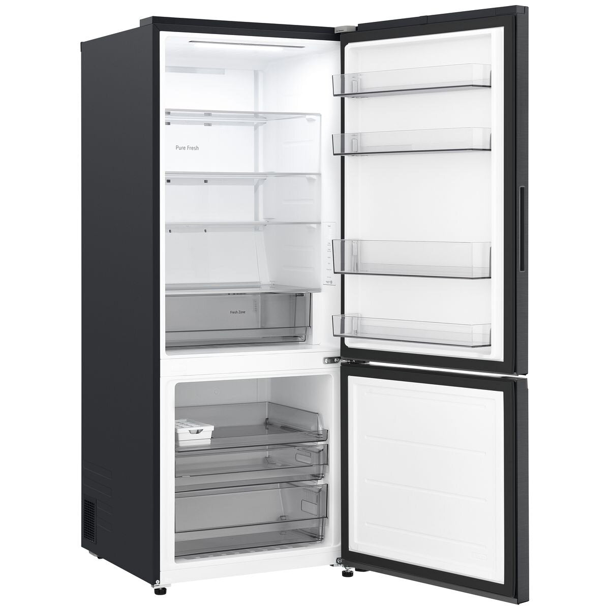 LG 436L Bottom Mount Frost Free Fridge - Matte Black, WiFi Connectivity, Door Cooling+ - GB-B400MB
