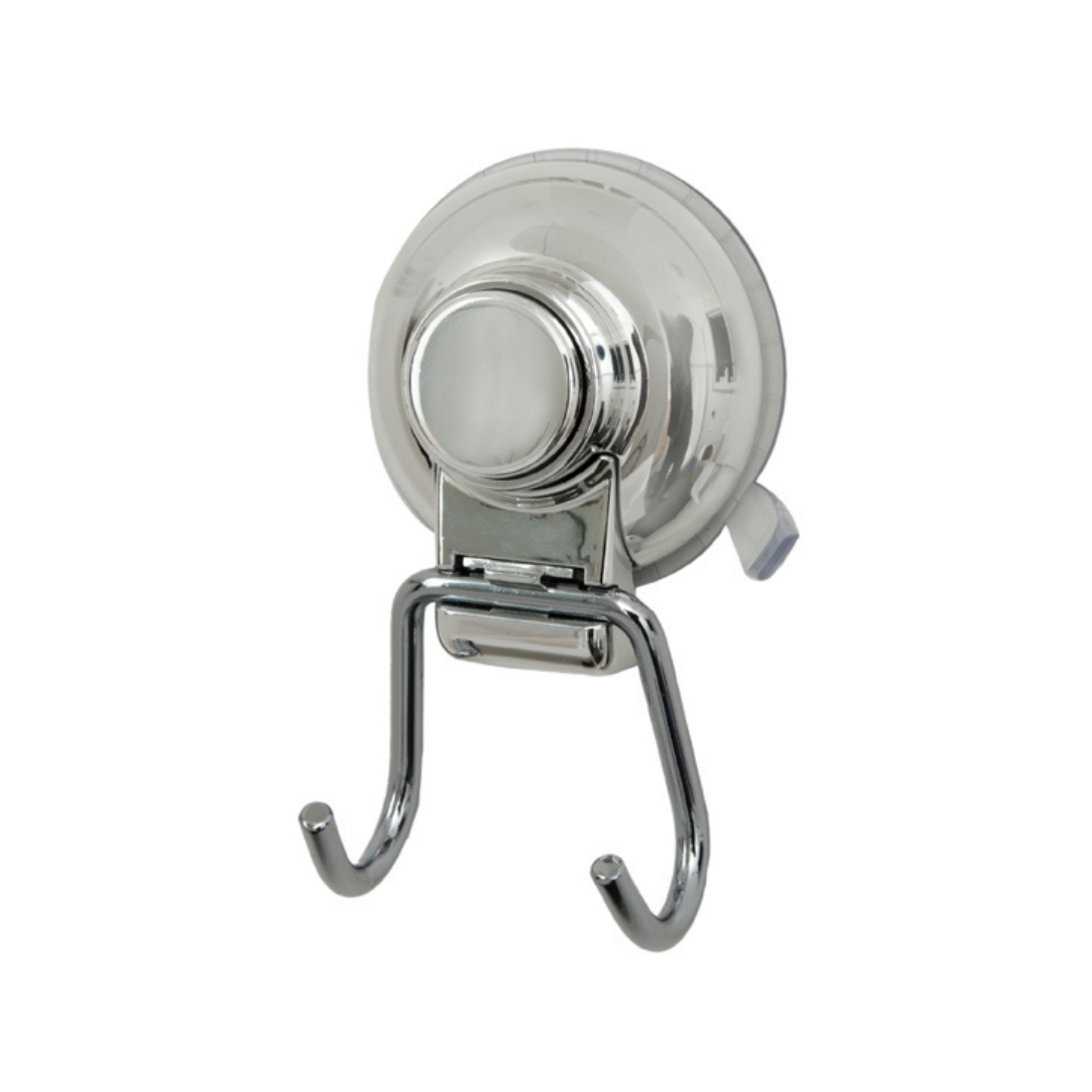 Naleon Super Suction Twin Hook - Chrome, Removable Bathroom Storage