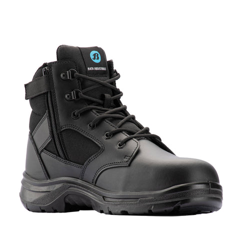 Bata Industrials Men's Black Bobcat Zip Side Safety Boot UK Size 10