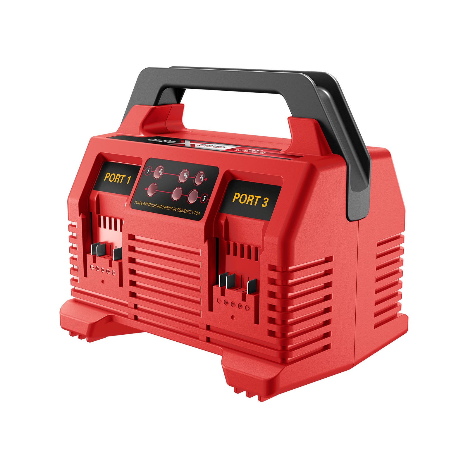 Ozito PXC 4A Four Port Fast Charger PXMBC-004 with Carry Handle