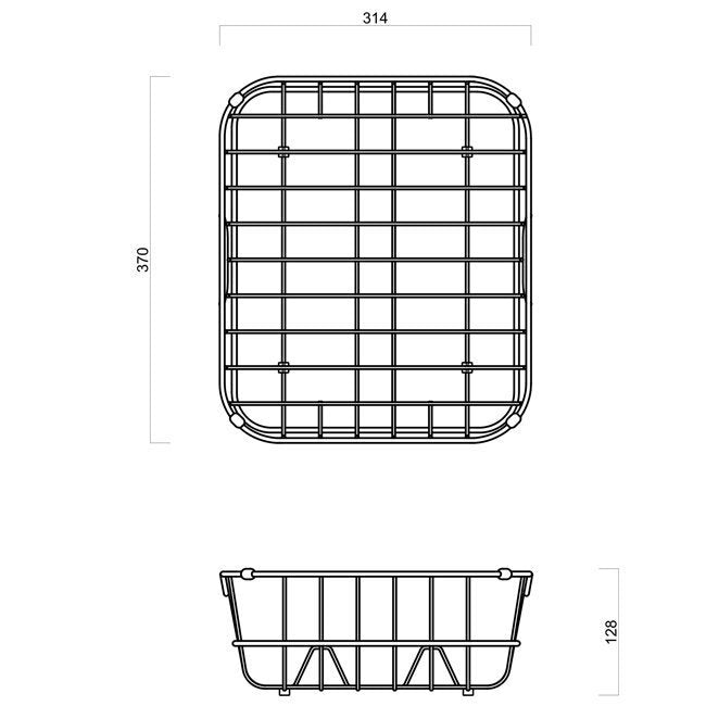 Abey Dish Rack - Stainless Steel Silver Finish - Fits Euronox, EN and Selected Schock Sinks - DR006