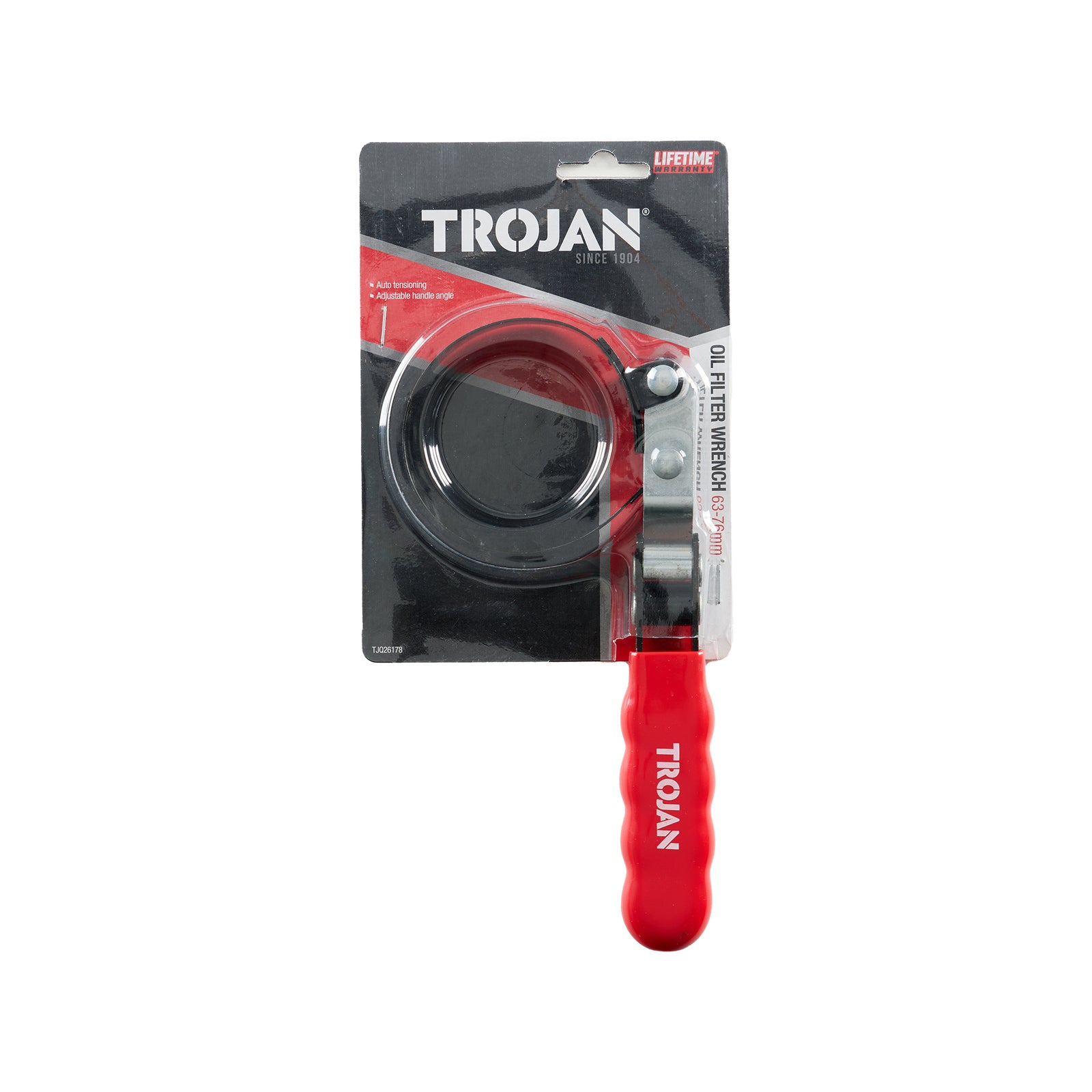 Trojan 57-70mm Oil Filter Wrench with Auto Tensioning and Adjustable Handle