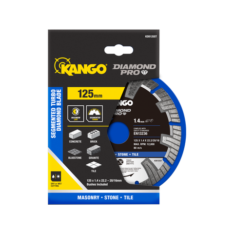 Kango Diamond Saw Blade - 125mm - Turbo - Dry Cutting - SuperSaverAU - view 1