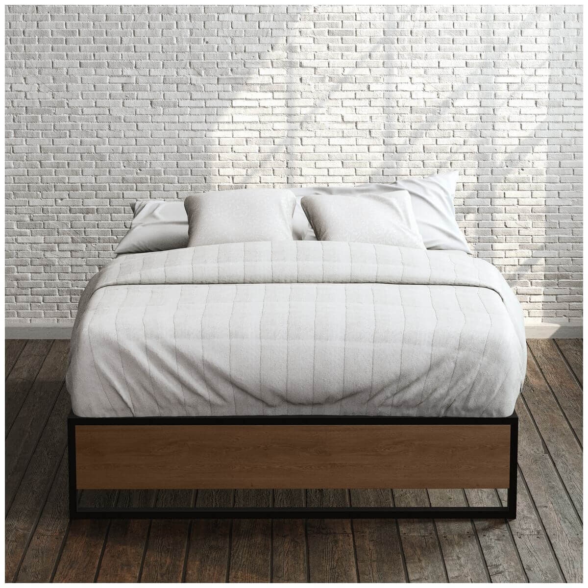 Zinus Double 35cm Ironline Bed Base - Black Steel Frame, 2019 Good Design Award - AU-IRPF-14D
