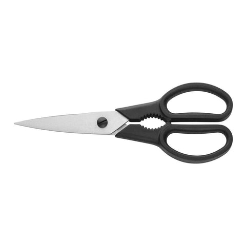 Zwilling Twin L Multi-Purpose Kitchen Shears - Black Handles, Steel Blades, Integrated Opener - 60294