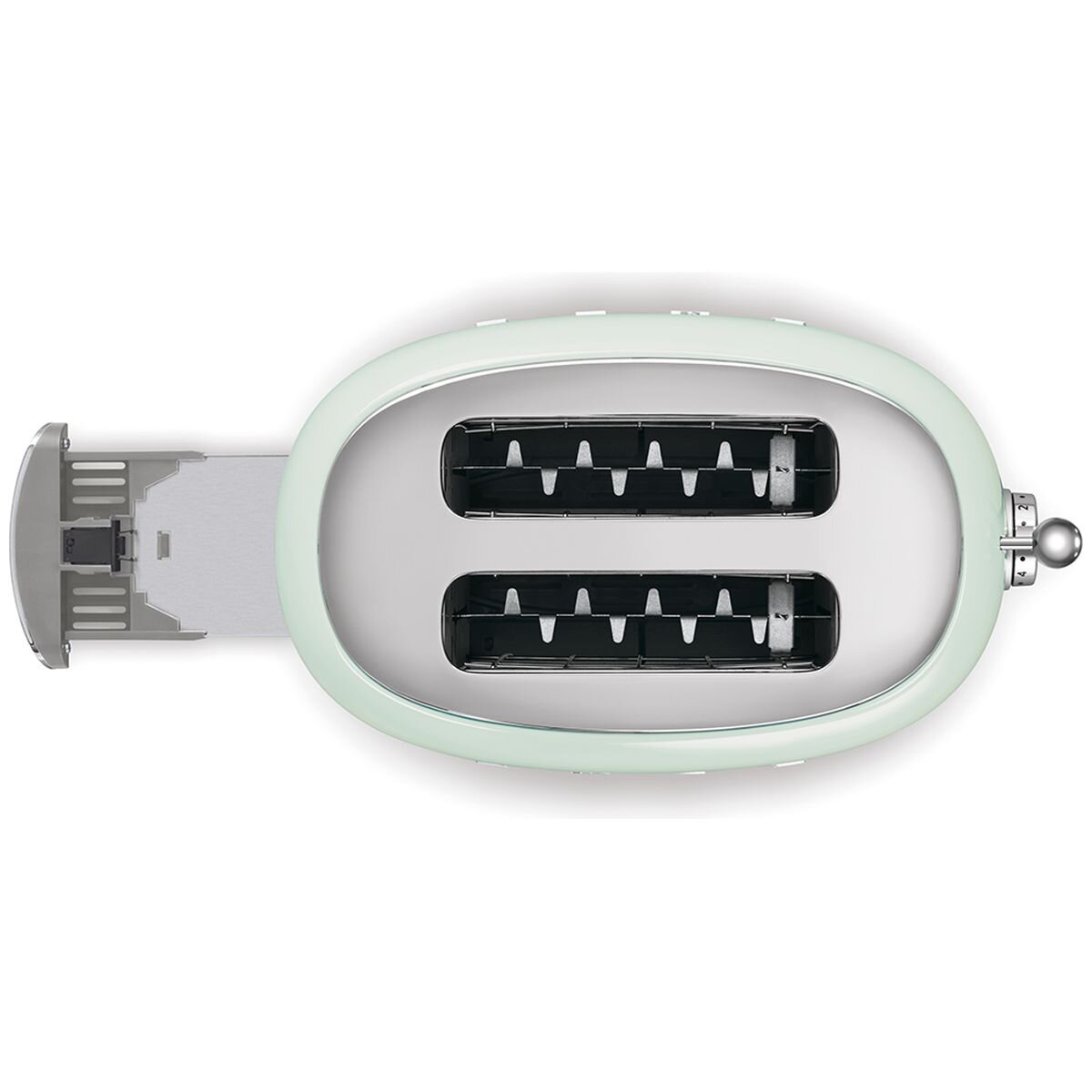 Smeg 50s Retro Style 2 Slice Toaster - Green, Six Browning Levels, Extra-Wide Slots - TSF01PGAU