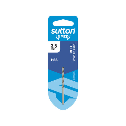Sutton Tools 3.5mm Viper Jobber Drill Bit for Metal, Wood & Plastic