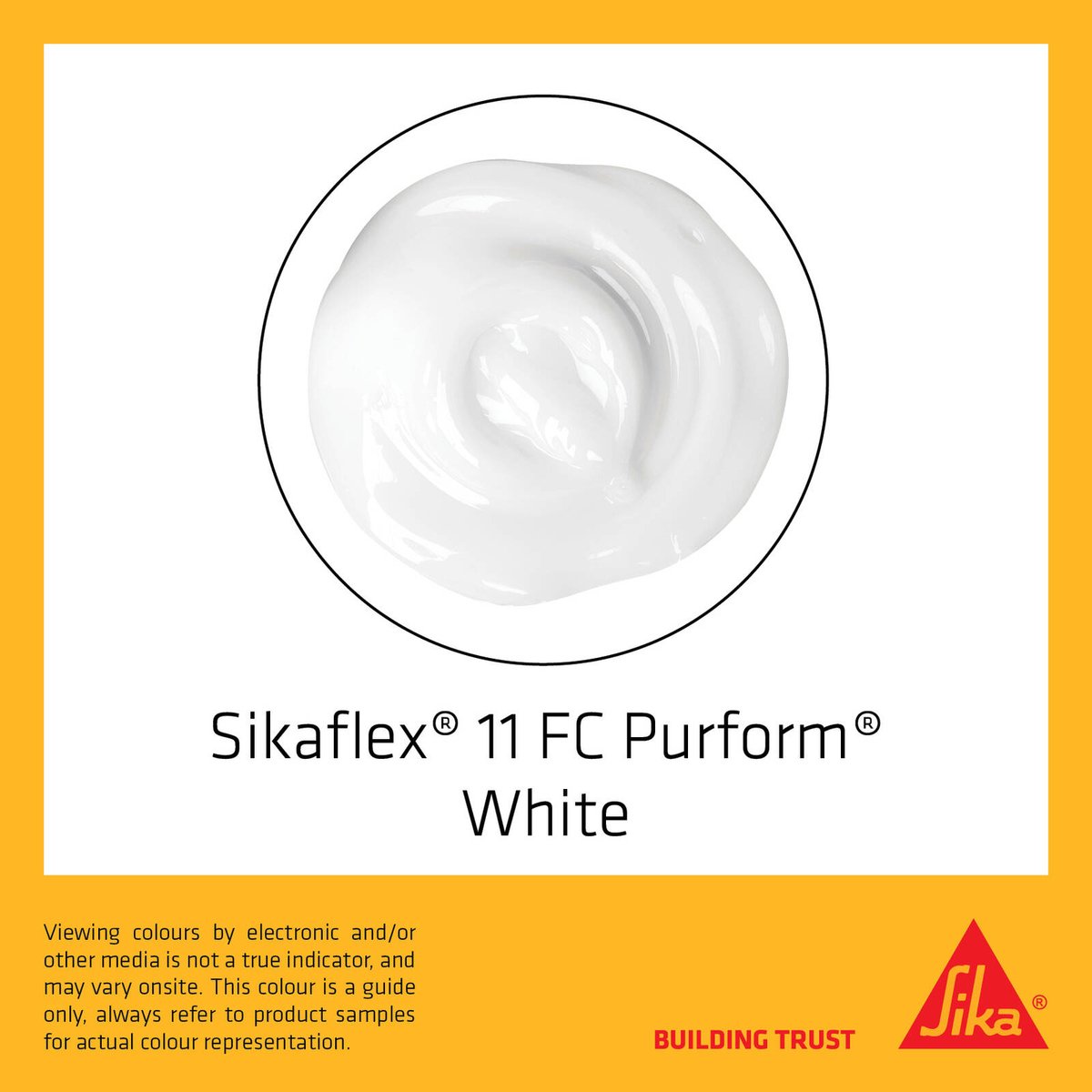 Sika White Sikaflex 11FC Purform Polyurethane Flexible Adhesive Sealant 300ml Solvent Free