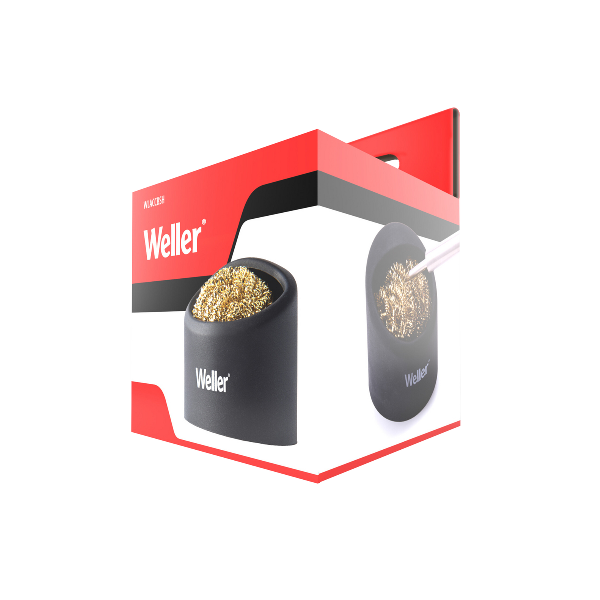 Weller Brass Sponge Soldering Tip Cleaner with Silicone Holder