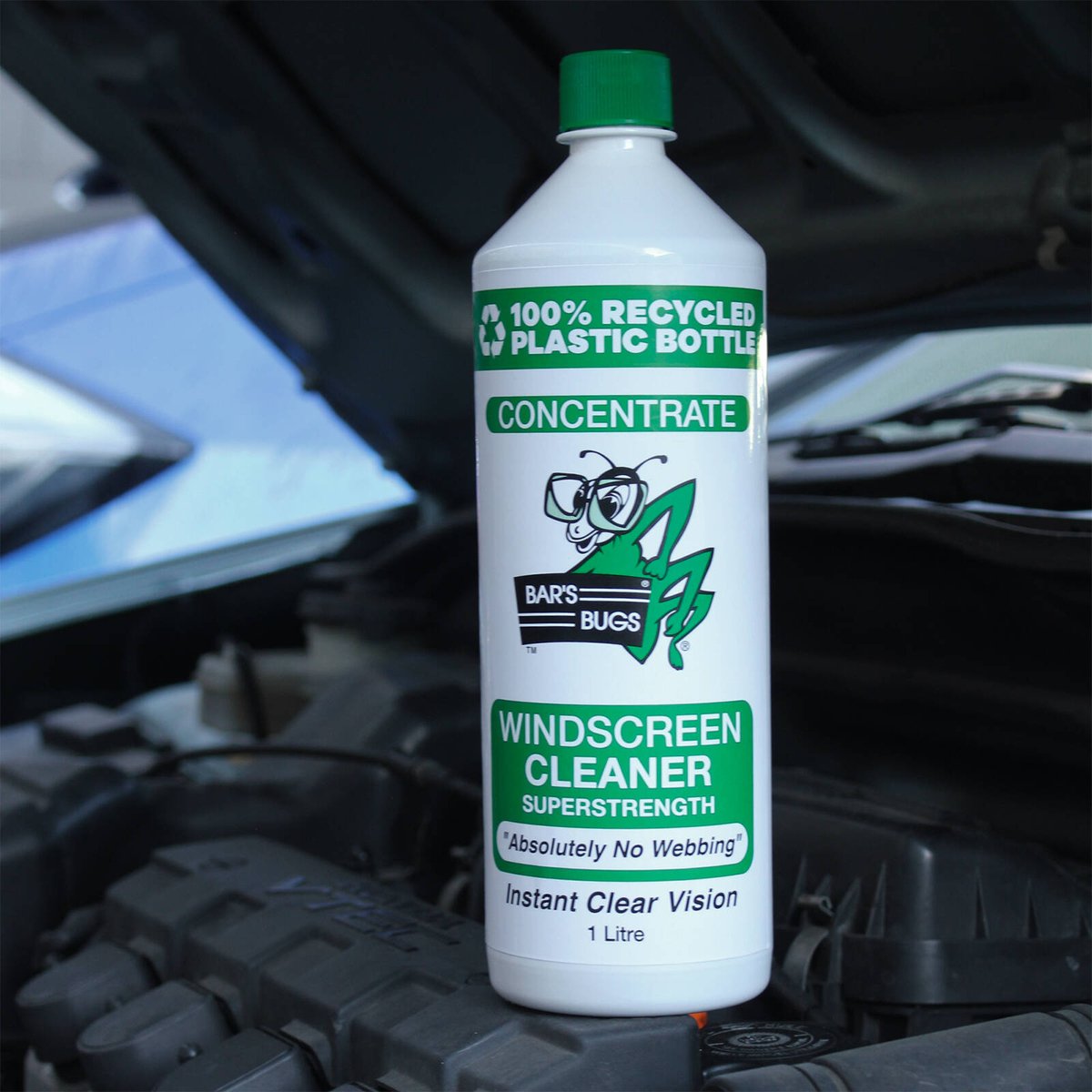 Bar's Bugs 1L Green Windscreen Cleaner Concentrate Makes Up To 40L