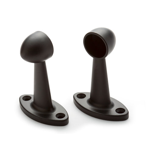 Sandleford 19mm Matte Black Steel Rod Pillar End 2 Pack