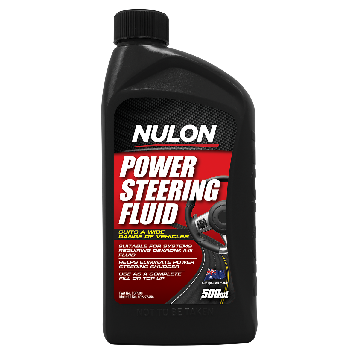 Nulon Power Steering Fluid 500ml - Mineral-Based - Anti-Corrosion & Wear Protection - SuperSaverAU - view 1