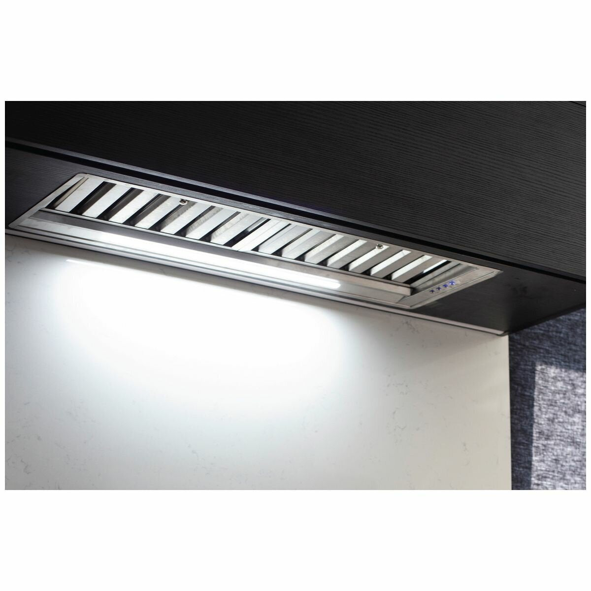Glem Gas 85cm Undermount Rangehood - Stainless Steel - 1200m³/h - Dishwasher-Safe Baffle Filters - GQA85UC