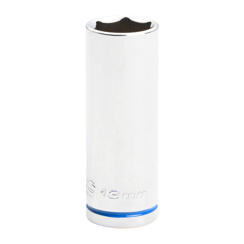 Kincrome 13mm 1/4" Square Drive Deep Socket, 6-Point Chrome Vanadium, Rust Resistant