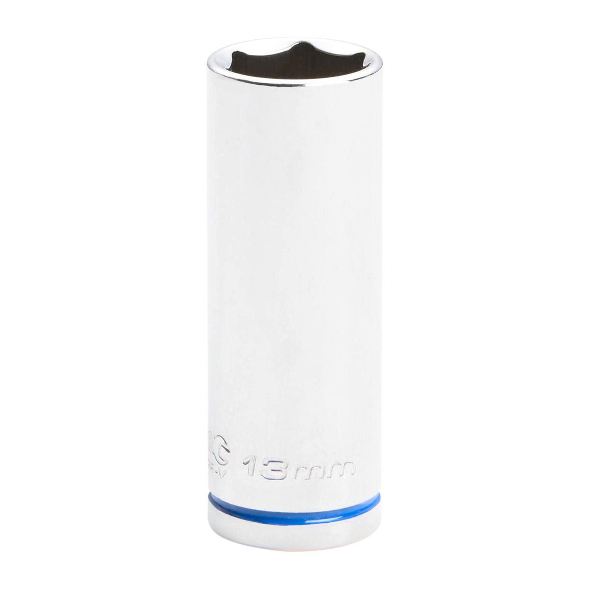 Kincrome 13mm 1/4" Square Drive Deep Socket, 6-Point Chrome Vanadium, Rust Resistant