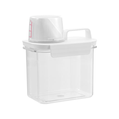 Boxsweden 1.1L Clear PET Crystal Laundry Container with Measuring Cup