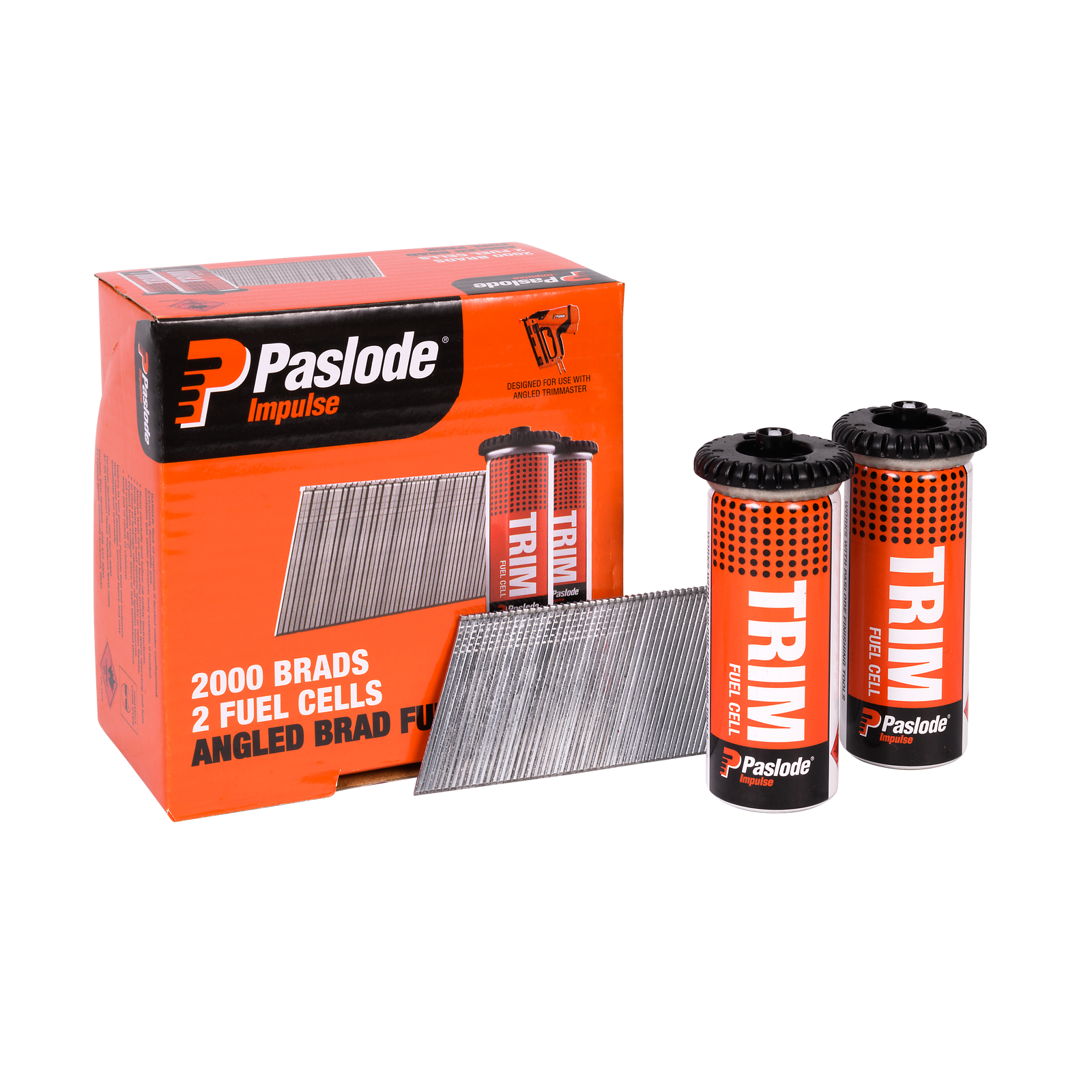 Paslode 45 x 1.6mm 16 Gauge 20 Degree Zinc Plated Angled Brad Nails with Fuel - 2000 Pack