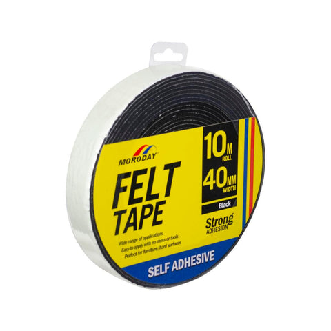 Moroday Felt Scratch Saver Tape - 40mm x 10m - Self Adhesive - Noise Reduction - SuperSaverAU - view 1