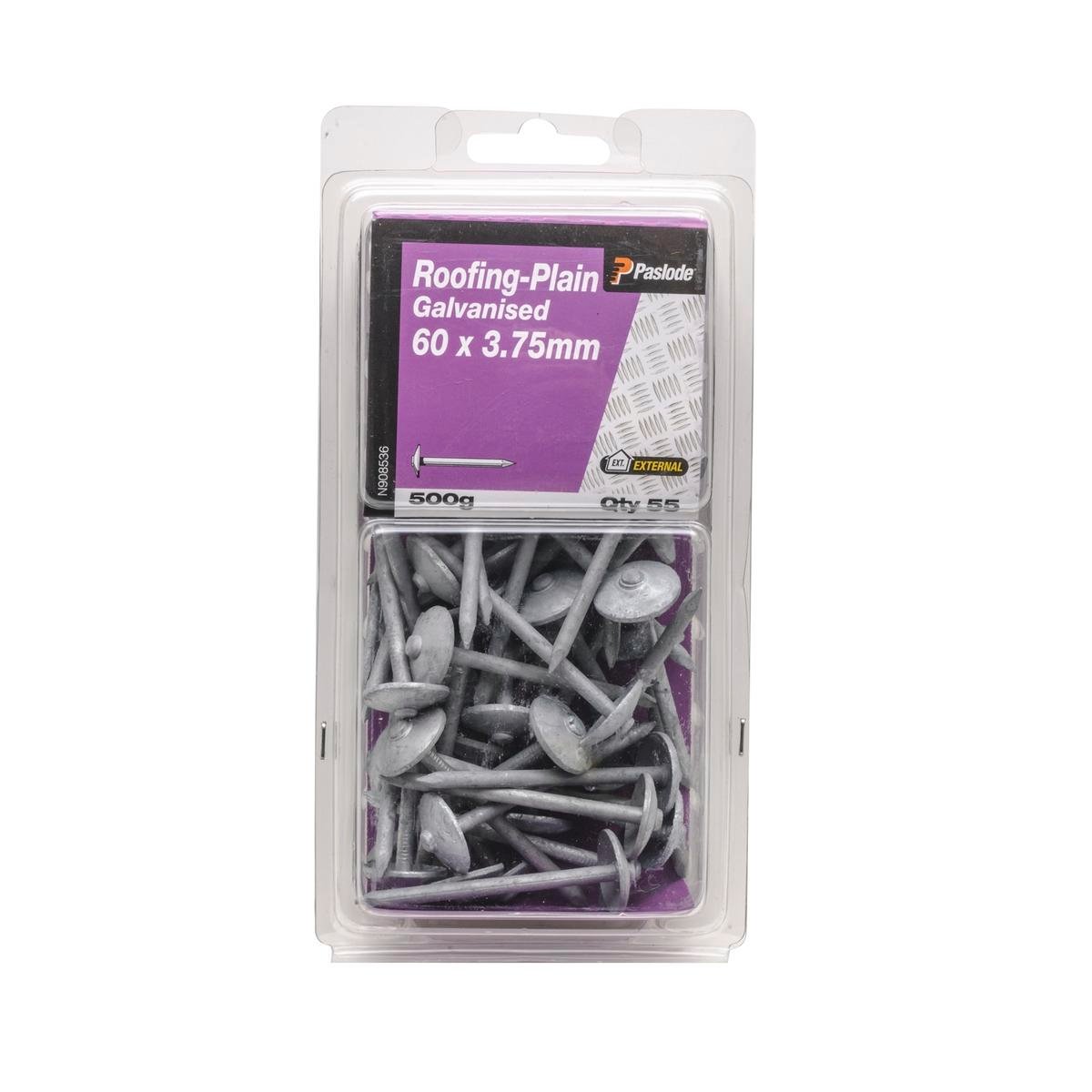 Paslode Roofing Nails 60 x 3.75mm Galvanised Plain Shank 500g 55 Pack
