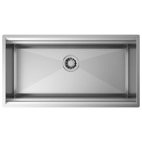 Artinox Layer SBR 81 Workstation Sink - AISI 304 Stainless Steel, Brushed Finish, 860mm Wide - SBR81