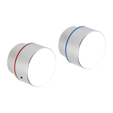 Shaw & Mason Chrome Round Jumper Valve Wall Top Assembly Pair