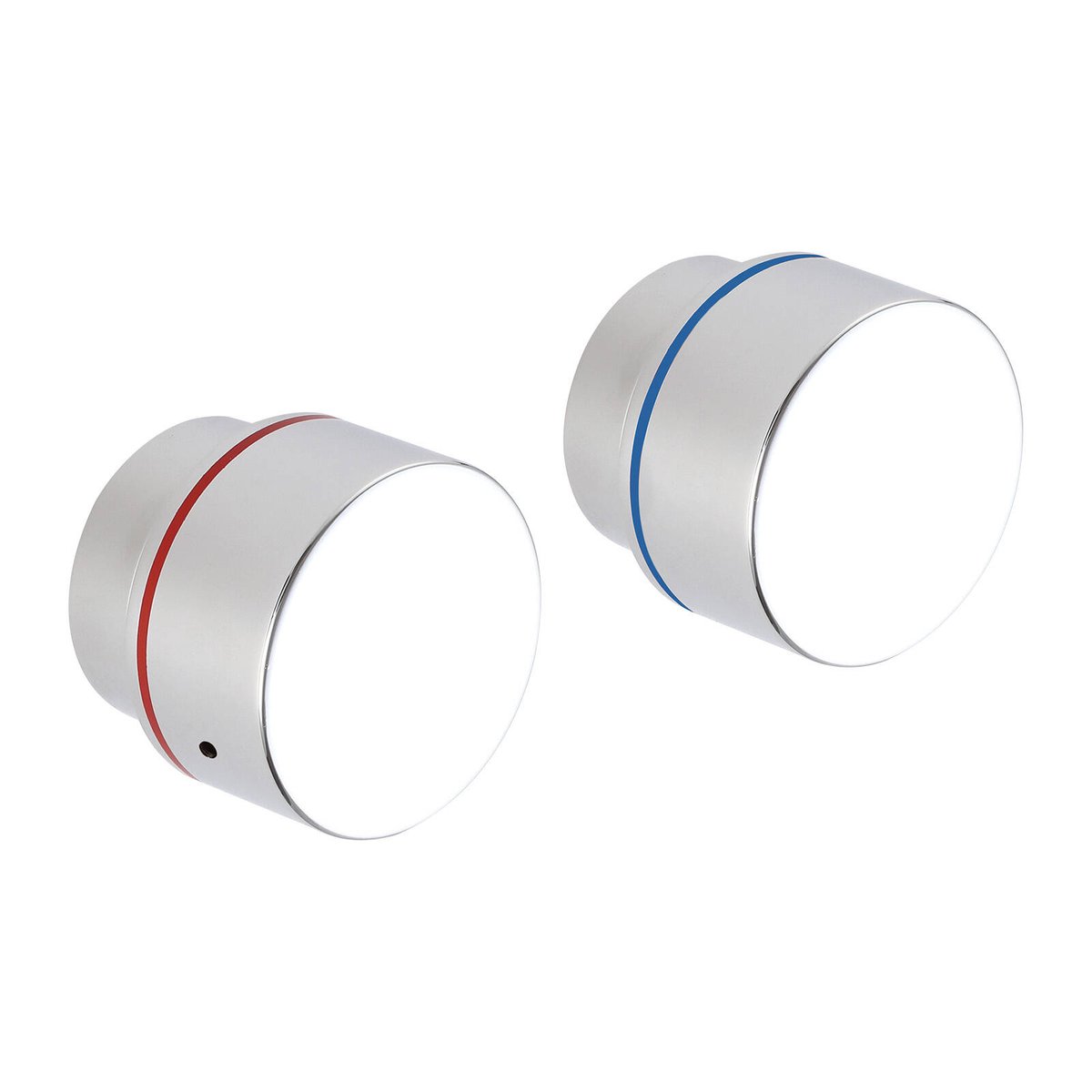 Shaw & Mason Chrome Round Jumper Valve Wall Top Assembly Pair