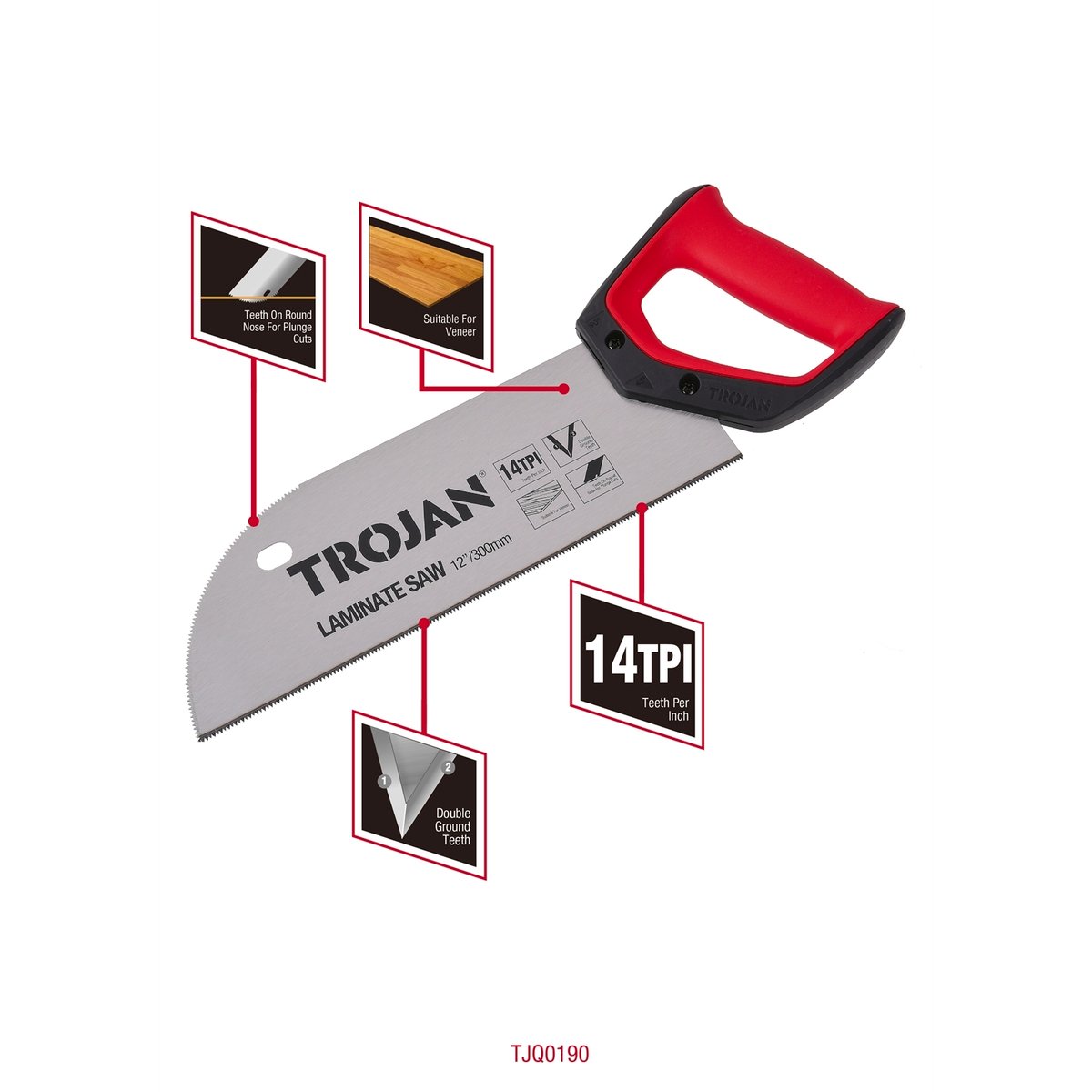 Trojan Laminate Saw - 300mm - Durable Blade - Plunge Cut - SuperSaverAU - view 2