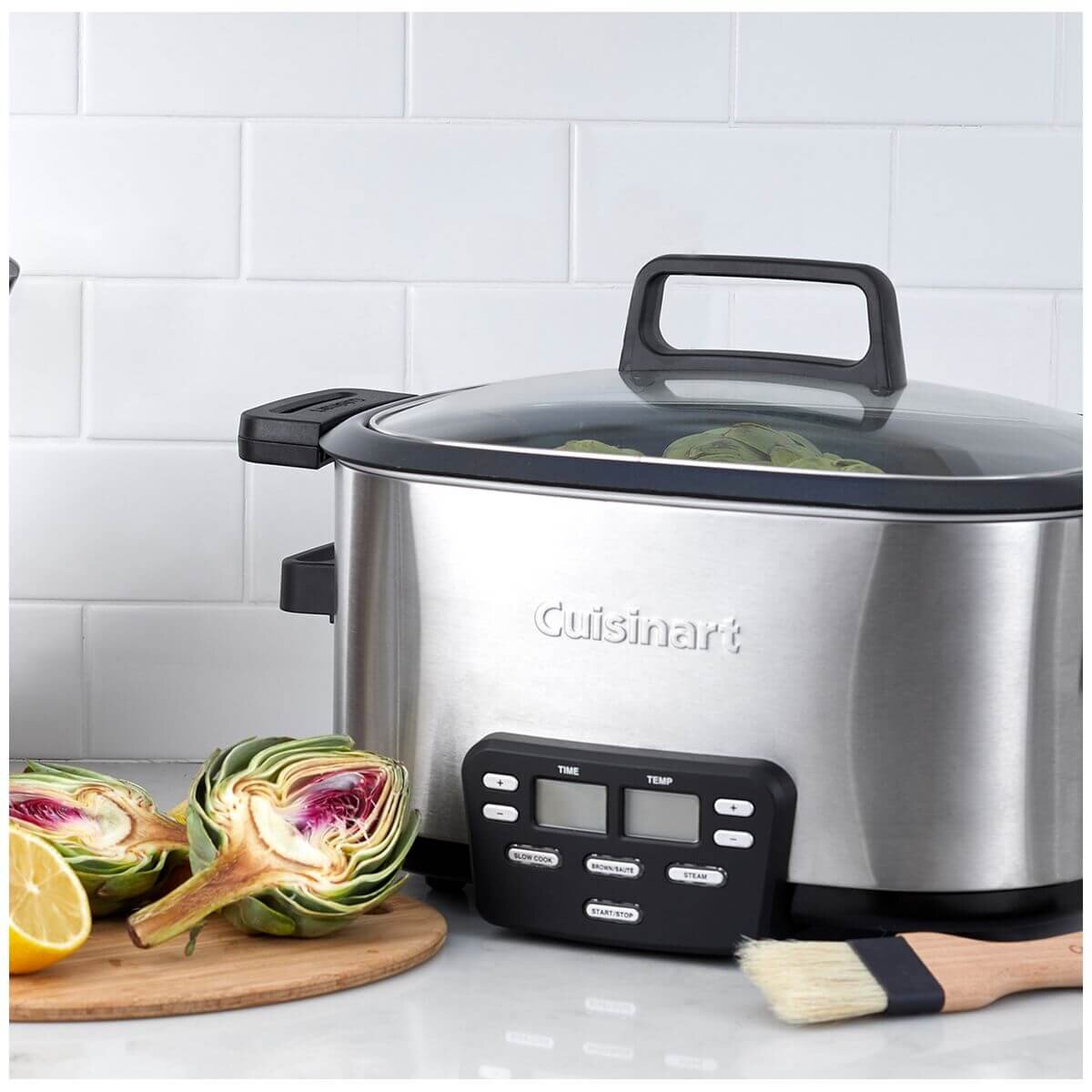 Cuisinart Cook Central 3-in-1 Multicooker - Stainless Steel, Programmable, Glass Viewing Lid - MSC-600XA