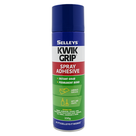 Selleys Kwik Grip Contact Adhesive Spray 350g Solvent-Based Fast Bond - SuperSaverAU - view 1