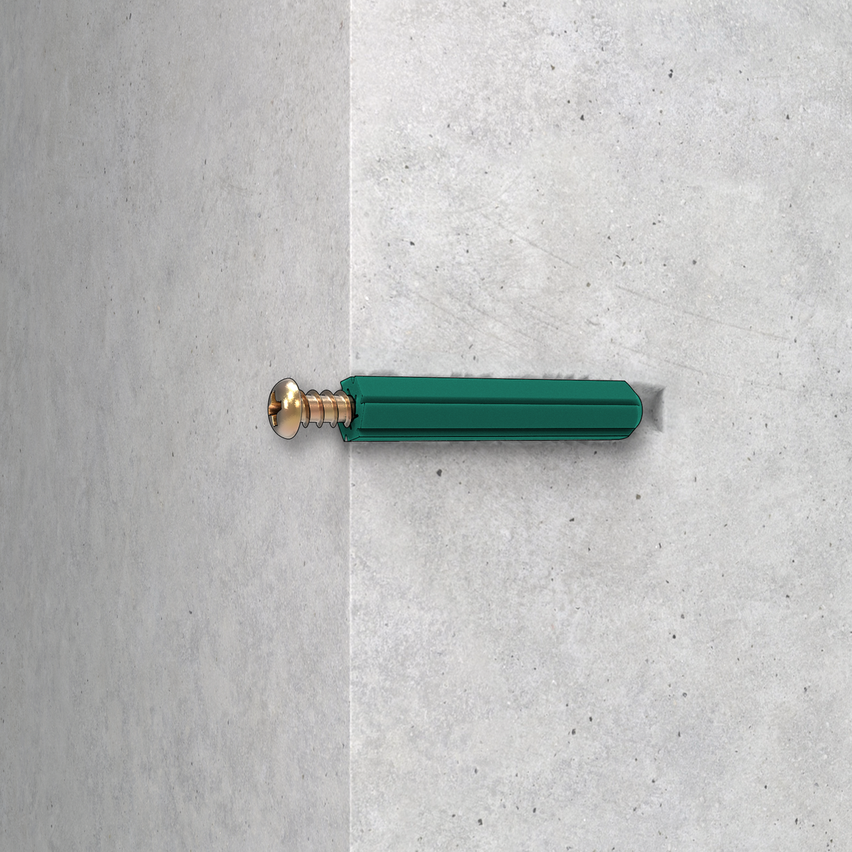 Ramset 7 x 50mm Green Plastic Wall Plugs - 50 Pack