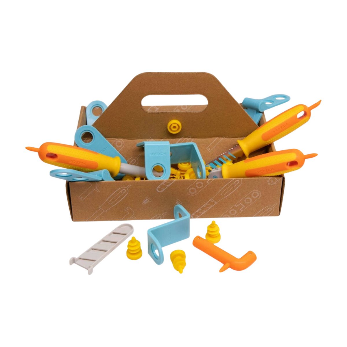 I-Create Brainstormer Kit, 60 Piece Cardboard Construction Set