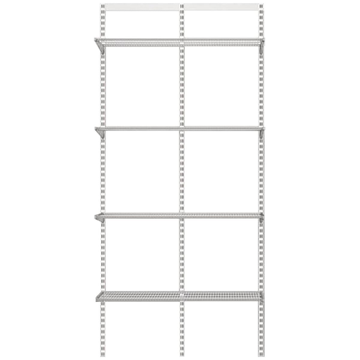 Elfa Classic Linen Closet - White E-Poxy Bonded Steel - 10 Year Warranty - Flat-Pack - 12081