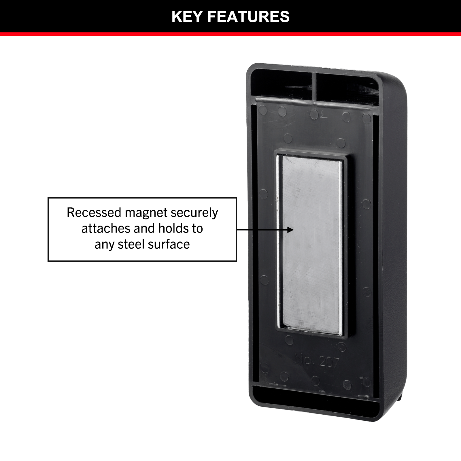 Master Lock 207DAU Magnetic Key Case, Hidden Spare Key Holder for Steel Surfaces