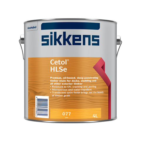 Sikkens Cetol HLSe 4L Pine Oil Based Exterior Timber Finish Satin UV Resistant