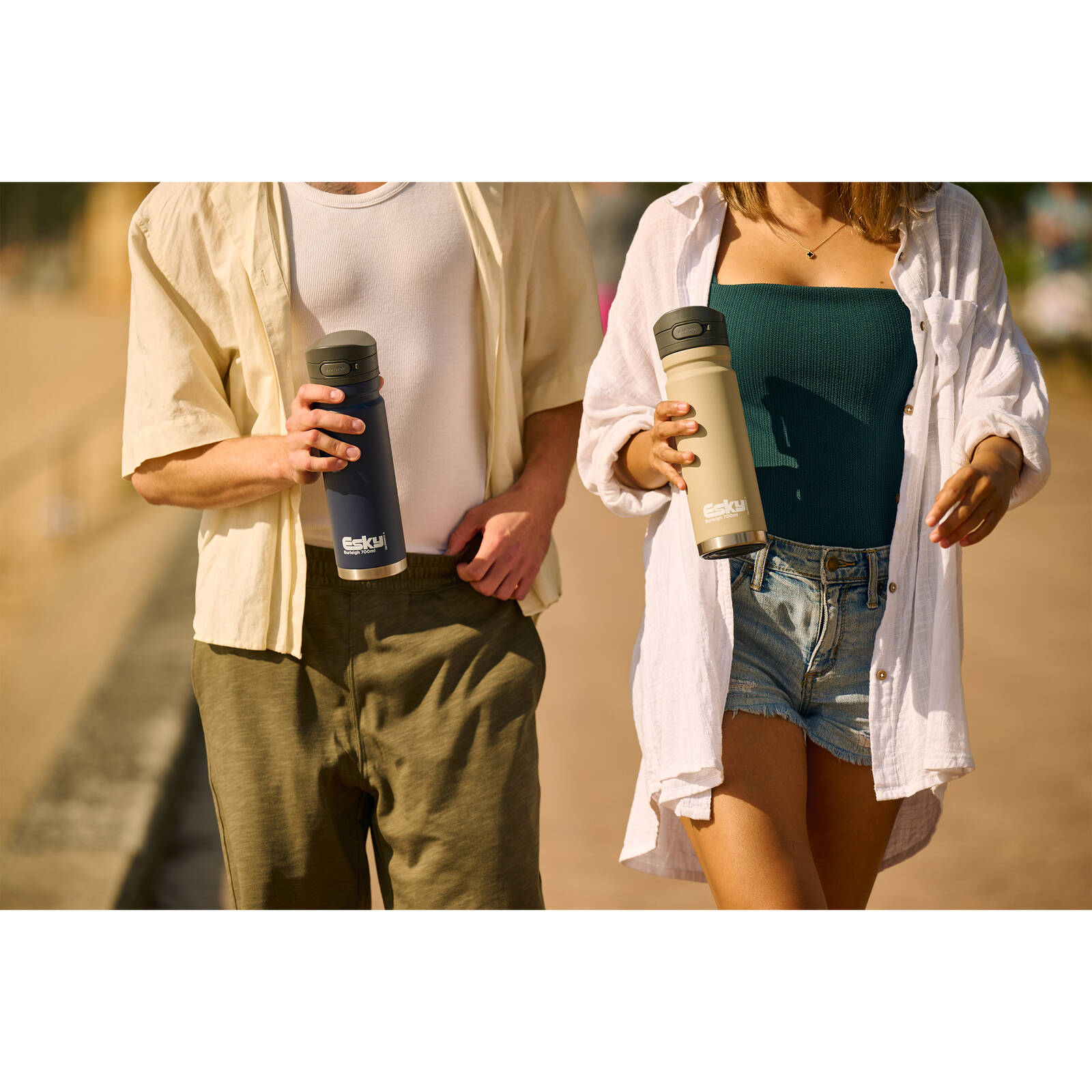 Esky 700ml Navy Burleigh Double Wall Insulated Drink Bottle