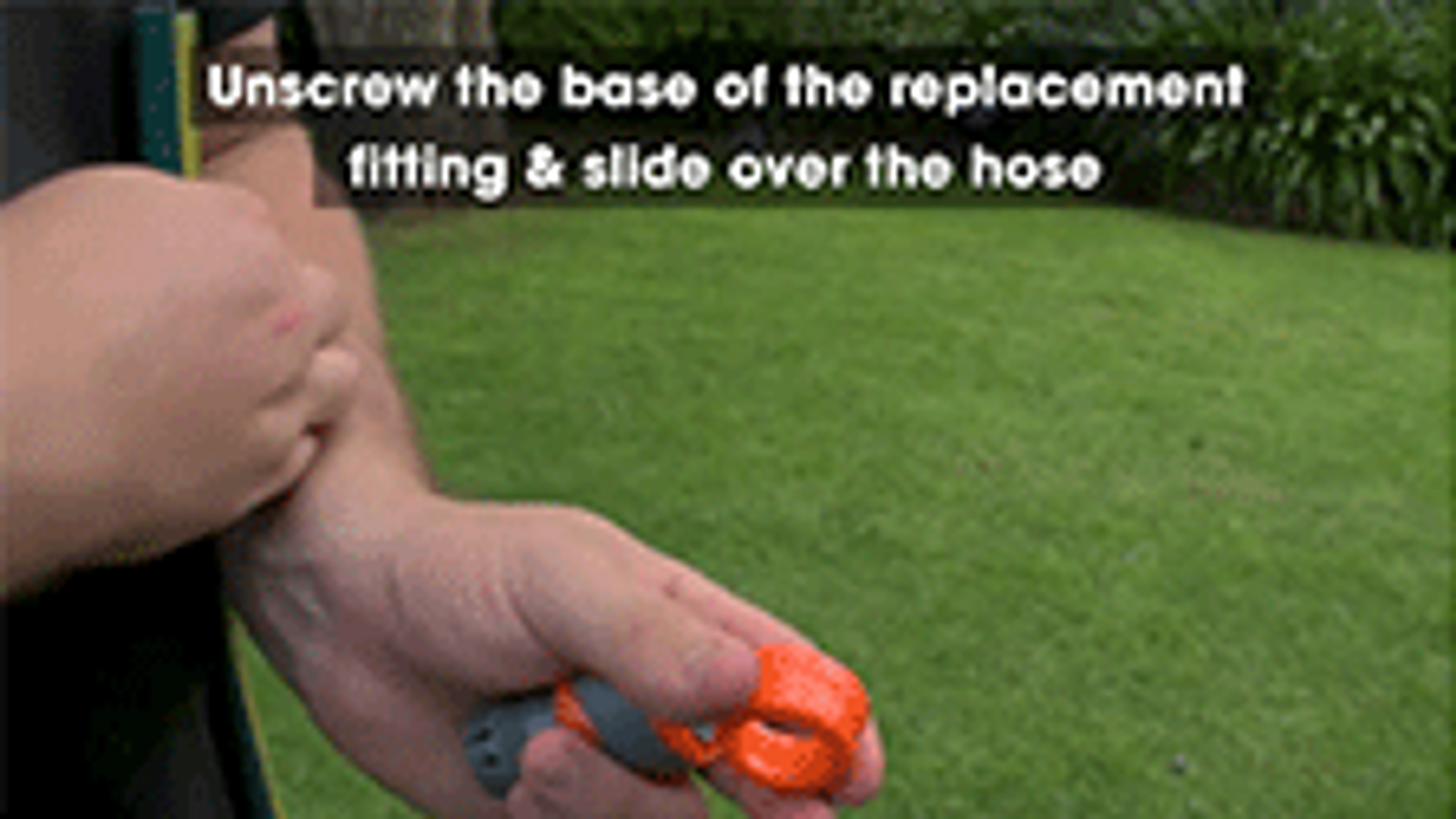 Pope 12mm Comfort Grip Hose Connector - Snap-On Flow Through Fitting, Orange/Grey