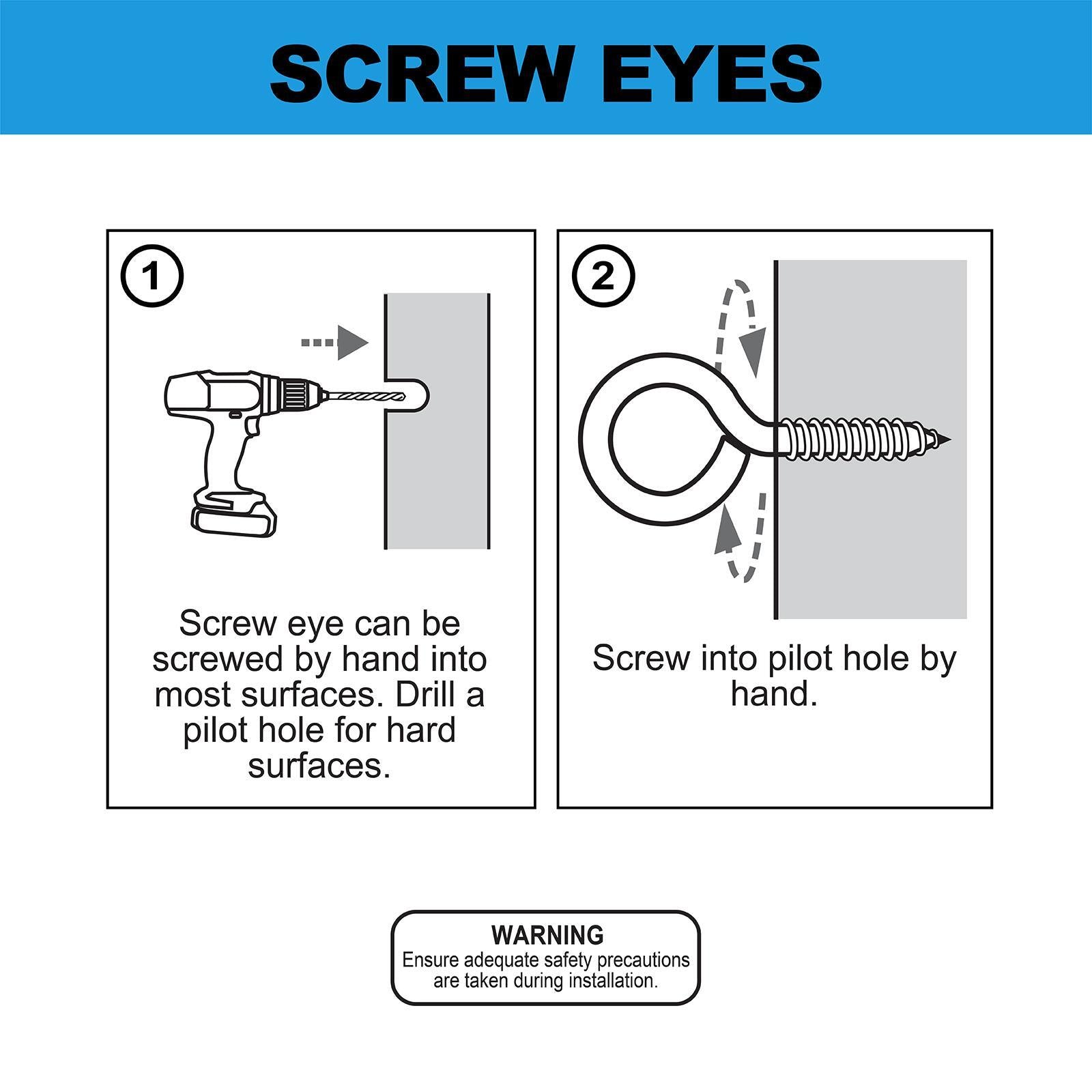 Everhang 4mm Zinc Plated Steel Screw Eyes 25 Pack