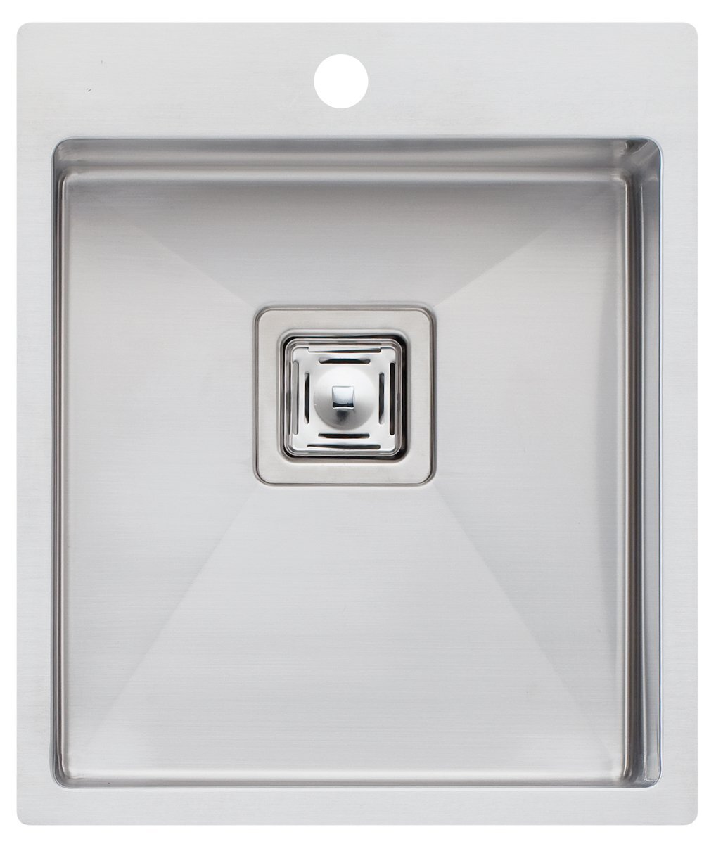 Oliveri Professional Series 430mm Single Bowl Topmount Sink - Brushed Stainless Steel, Bowl Protector - PR1131