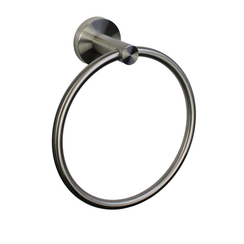 Barelli Toscana Towel Ring Satin Nickel Stainless Steel Wall Mount