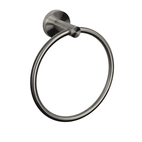 Barelli Toscana Towel Ring Satin Nickel Stainless Steel Wall Mount