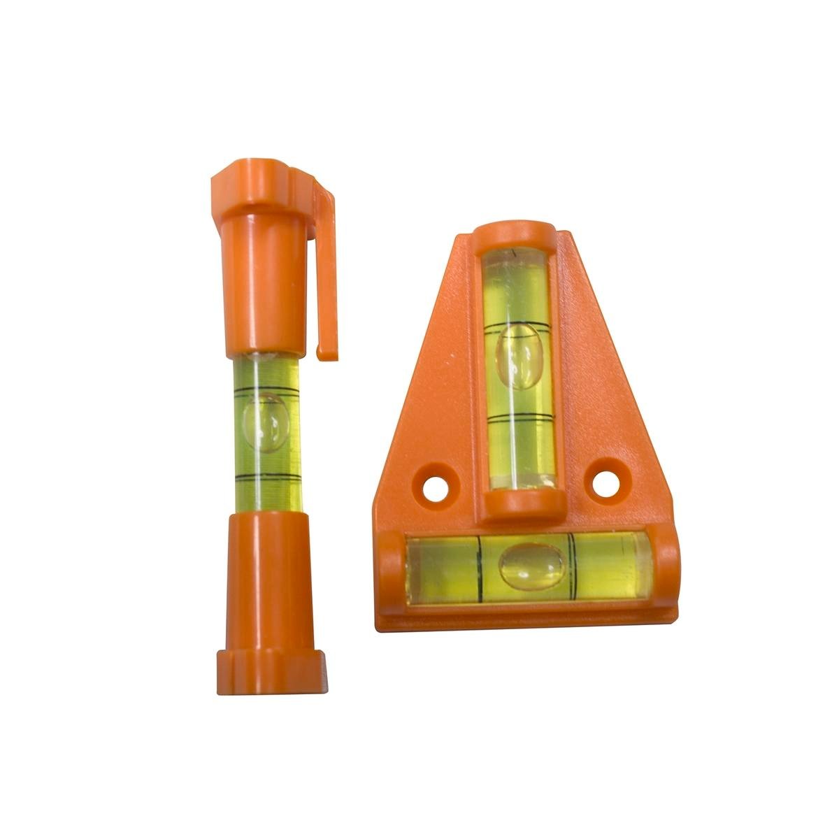 Craftright Line and Surface Level Set 2 Piece, 3 Vials, Waterproof ABS, Orange
