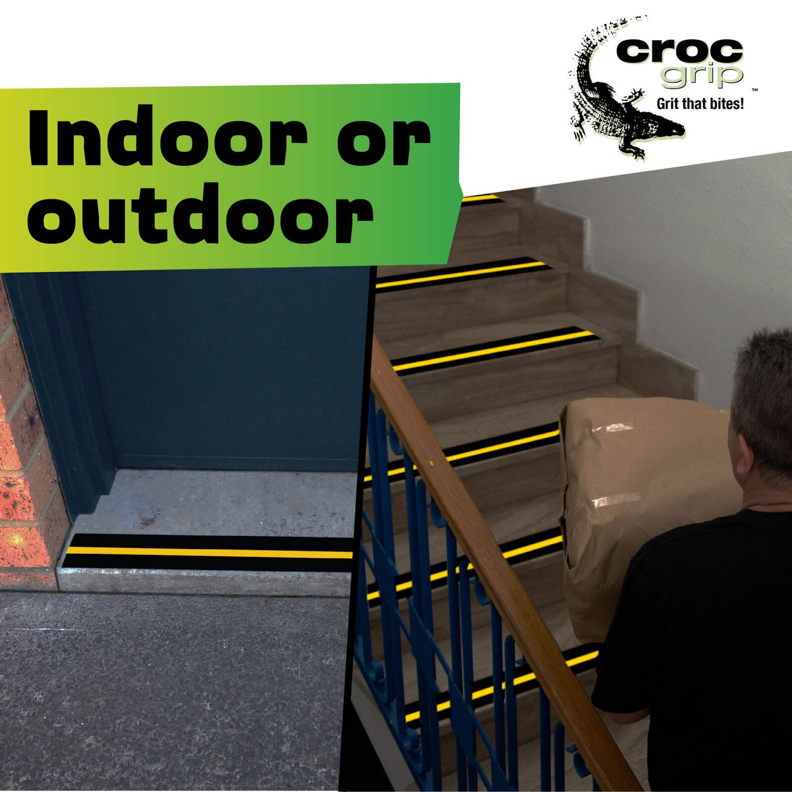 Croc Grip 5m x 50mm Reflective Anti-Slip Tape - Black