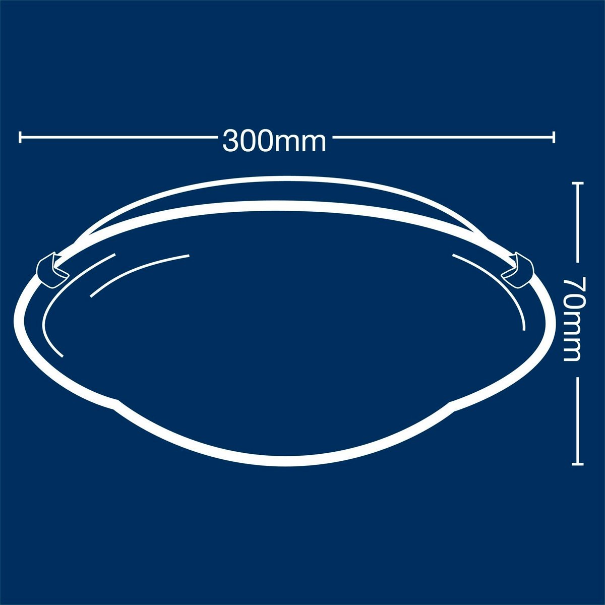 Luce Bella 30cm Frosted Glass Oyster Ceiling Light E27 240V ACL206