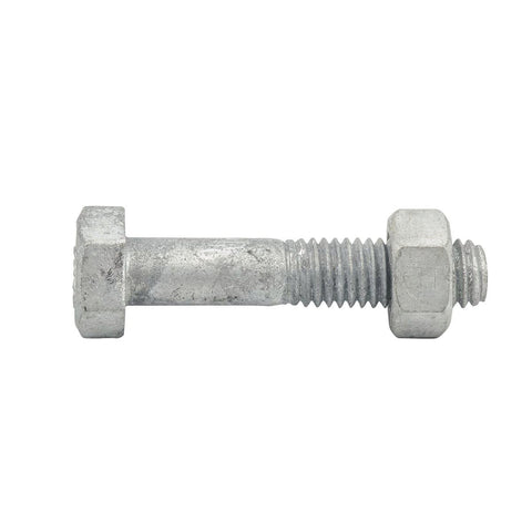 Zenith M8 x 40mm Hot Dipped Galvanised Hex Head Bolt and Nut Each - SuperSaverAU - view 1