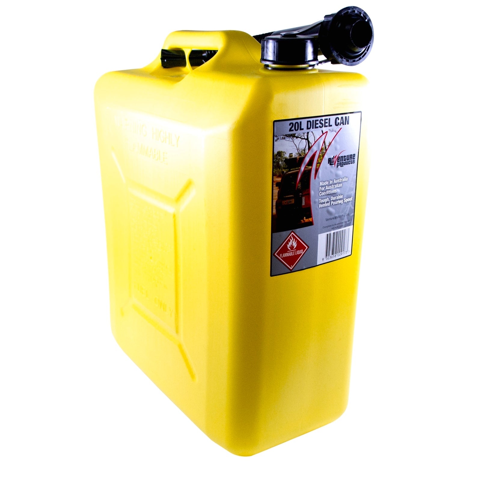AdVenture Products 20L Diesel Fuel Can And Pourer - SuperSaverAU - view 1