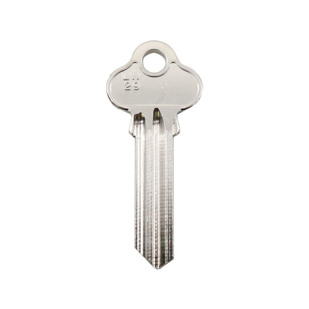 EHI LW29 55mm Silver Blank Key, Nickel Plated Brass