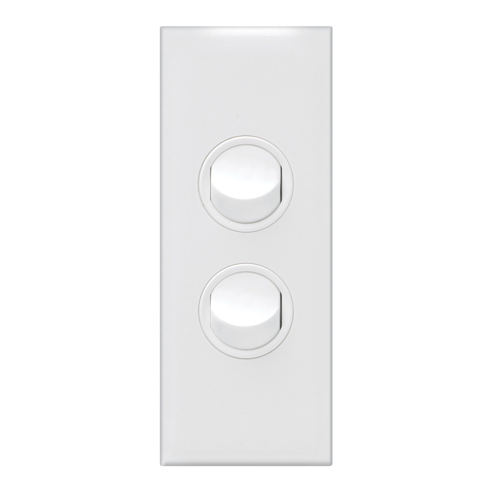 HPM VIVO Architrave Switch, 2 Gang White 10A 240V Indoor
